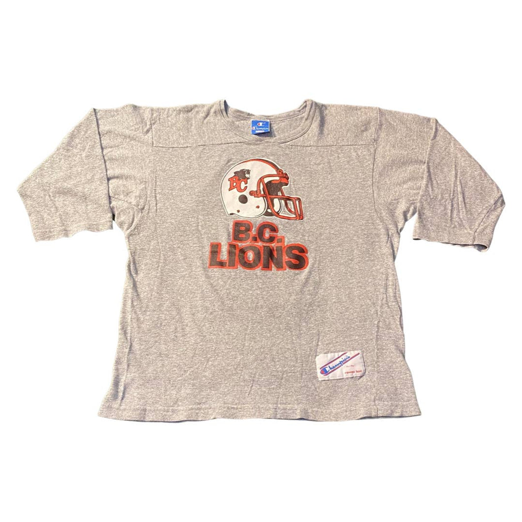 BC Lions CFL Vintage 80s Champion Shirt Size Large
