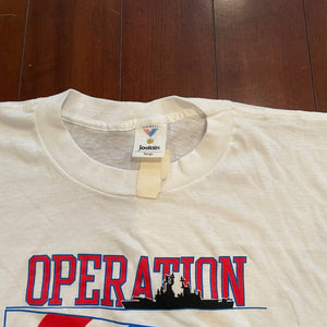 Vintage 90s New Gulf War Operation Desert Shield T Shirt Size Large
