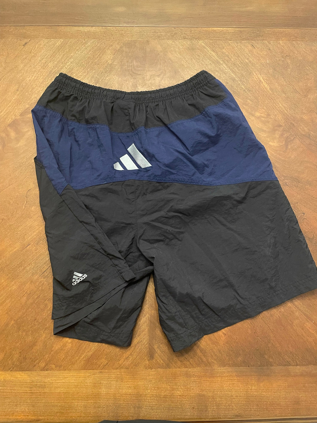 Vintage Adidas Navy and Black Swim Short Trunks Medium