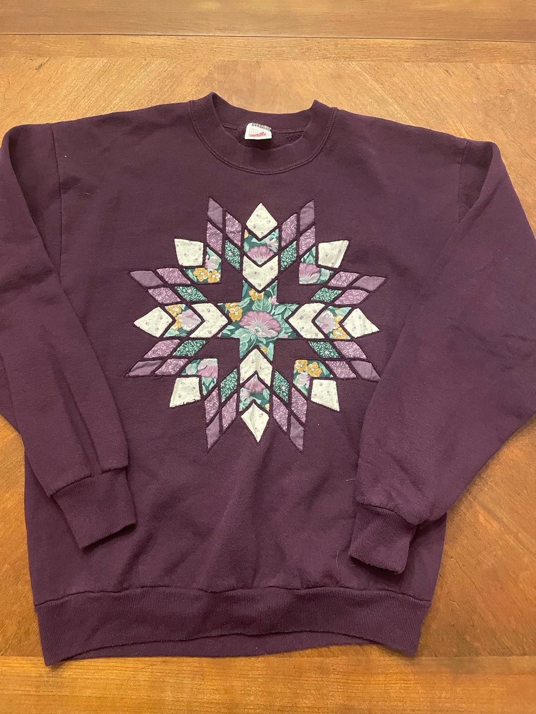 Vintage Jerzees Flower Logo Crewneck Size Medium